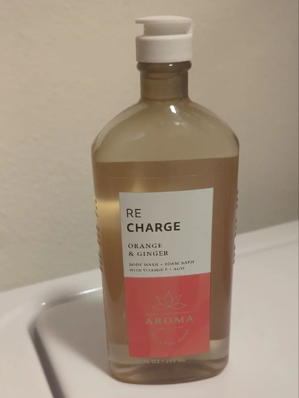 Bath & Body Works RE CHARGE Orange & Ginger Body Wash Duo with White Caps